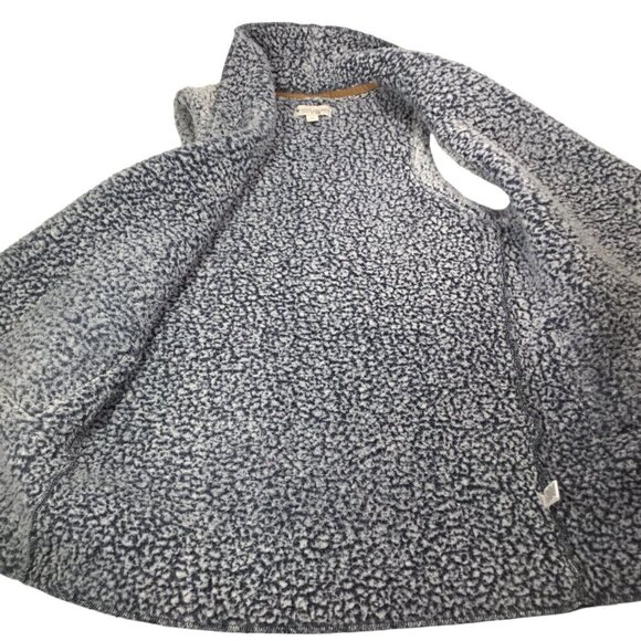 Koolaburra Ugg Sherpa Vest Two Tone Blue White Frosted Fuzzy Cozy Long Size XS - Picture 8 of 11